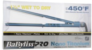 BaBylissPRO Nano Titanium-Plated Wet-to-Dry Ultra-thin Straightening Iron, 1.5 Inch